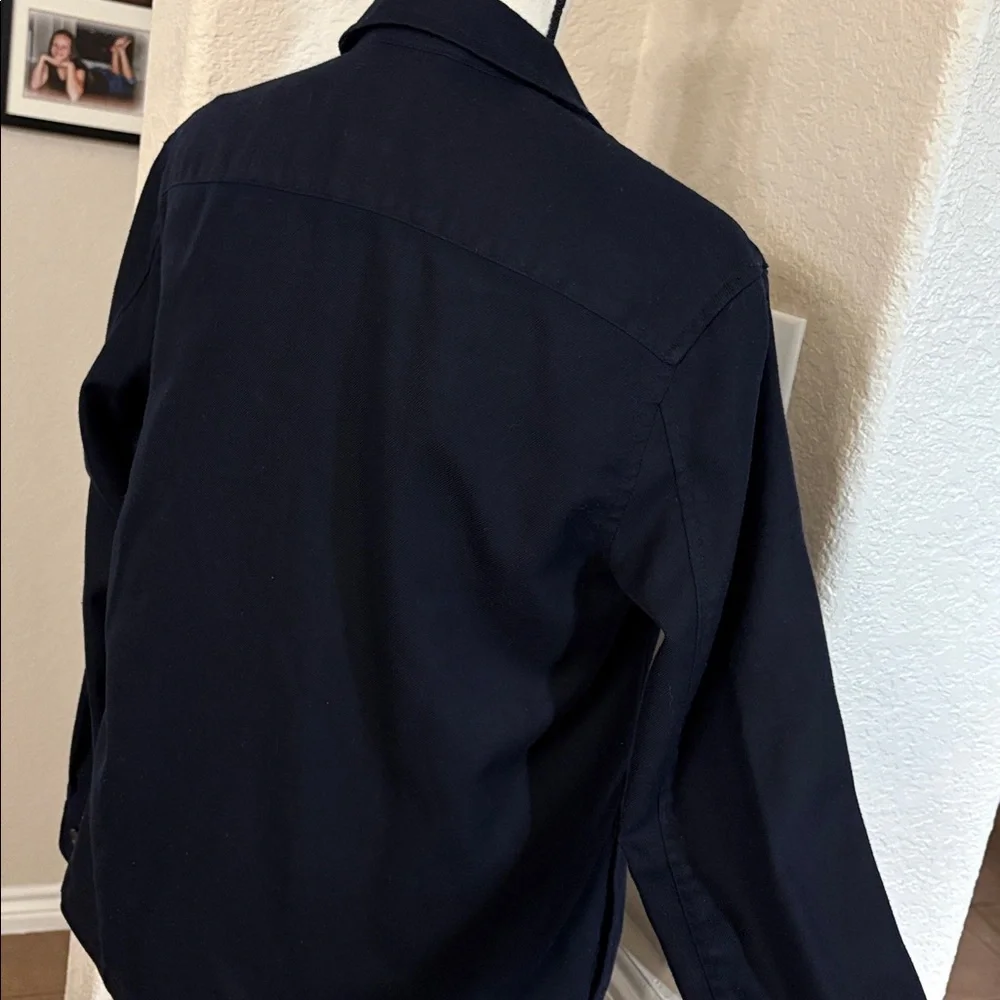 H&M blue full zip up shirt jacket shacket Size XS